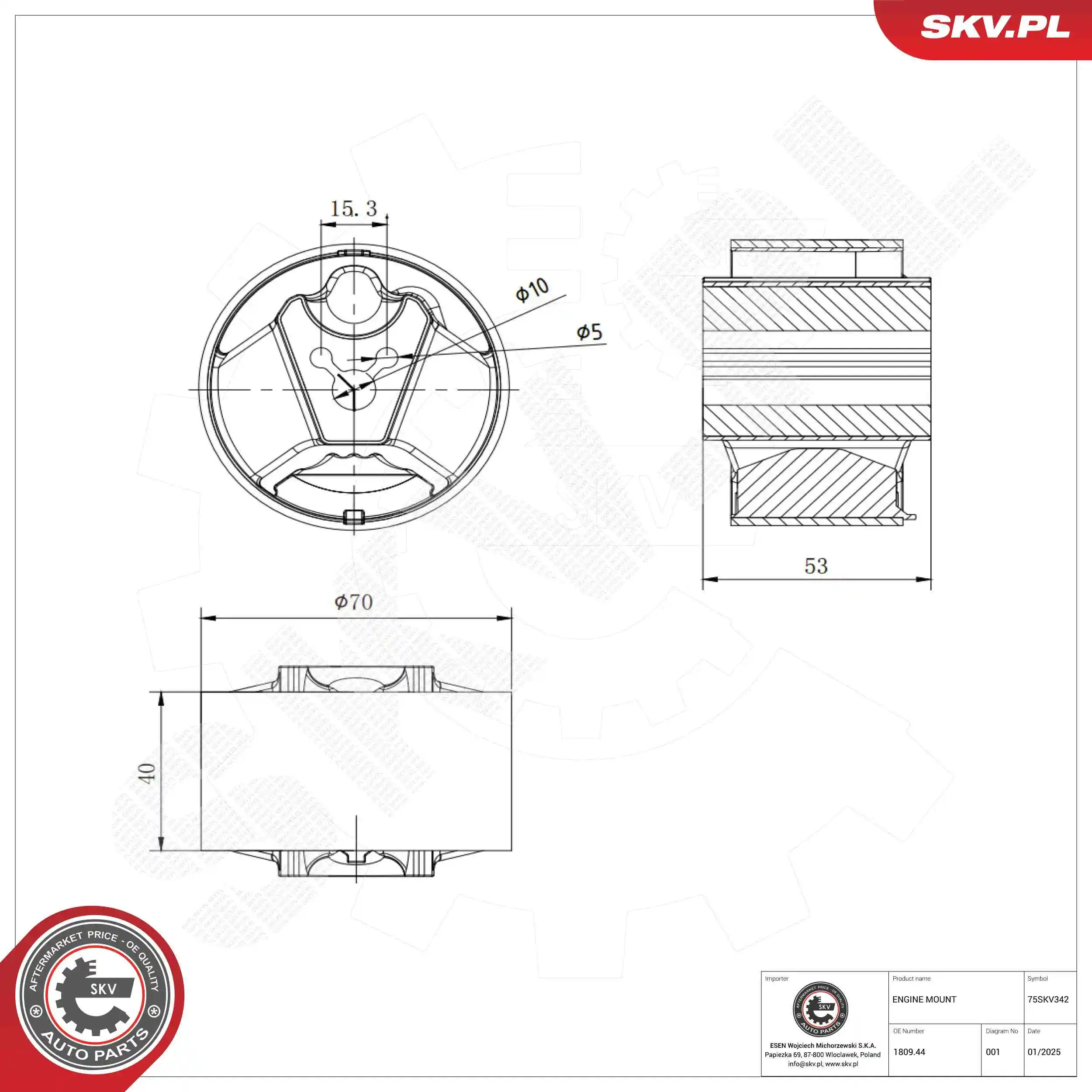 Mounting, engine
